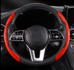 2 Separated Half Snap-Fit Design Car Steering Wheel Cover Anti-skid Star Rhyme Pattern Blue Red Tan Black Colour Optional