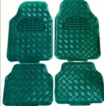 4PCS Universal Green Aluminum Car Floor Mat