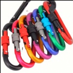 High Quality Large 8CM D Shape Matte Duotone Carabiner Aluminum Locking Rock Climbing Carabiner Clips For Outdoor Sport