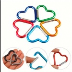 Heart-shaped aluminium alloy spring hooks multicolour carabiner