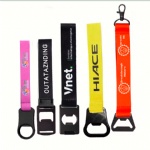 custom polyester bottle opener keychain short lanyard with logo custom