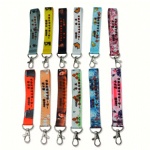 Promotional Printed Custom Hand Wrist Lanyard Mobile Phone Straps Keychain Short Lanyard