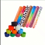 Silicone Rubber Cheap Ruler Reflective Pvc Slap Bracelet Customized Beaded Bracelets Party Favors for Kids Party Bands