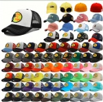 adjustable corduroy alphabet embroidered patch half net sports baseball cap for men women