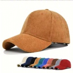 Multi Color Vintage Embroidered Blank Corduroy 6 Panel Dad Hat Blank Corduroy Baseball Cap