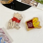 Acetic acid half tied horsetail super cute cartoon bear cartoon clip French Fries cellulose acetate hair clip