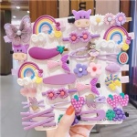 14 pcs/set Cute Child Barrettes Kid Hairgrips Hair Clip Accessories Gift Set Girl Cartoon Pattern Hair Clip Set