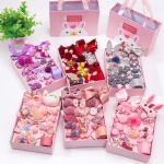 New Style Korean Fashion Cute Beautiful Childrens Hair Accessories 18 Piece Sets Hair Clip Sets Rubber Hairpin