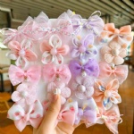 Princess Super Immortal Bow Hairpin Fabric Art Flower Hairpin Childrens Hair Accessories Do Not Hurt Hair BB Clip Girls Bang C