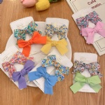 2pcs/set girls cute flower bowknot hair clips kids bow hairpins hair accessories