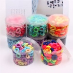 100pcs/box fashion high stretch colorful seamless kids mini size rubber band hair ring