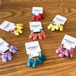 2PCS Cute Bowknot Elastic Hair Bands Candy Color Girls Cute Ponytail Holder Bow Hair Ties Children Hair Gum Scrunchies