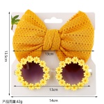 Cute Daisy Glass With Headband Sets Wholesale Baby Kids Children Sun Glass Girls Boys Sunglasses Baby Hair Accessories