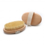 Dry Skin Body Brush - Natural Bristle Skin Exfoliating Brush Improves Lymphatic Functions Stimulates Blood Circulation