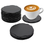 4 Inch Natural Square Thick Coaster Set Slate White Drink Tea Coffee Sushi Coasters for laser engraving
