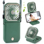 USB Mini Handheld hanging neck fan power bank Ari Cooler Indoor Outdoor Travel Electric Cooling Fan with phone holder