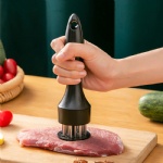 Household Stainless Steel Steak Hammer Loose Meat Needle Meat Tenderizer Piercing Hole Breaker Beating Meat Hammer