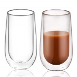 300ml clear drinkware reusable double wall glass coffee cup