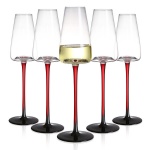 240ml hand crafted custom crystal bar glassware drinkware white red wine drinking glasses flutes set champagne glass