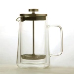 Coffee Tea Maker Coffee French Press Borosilicate Glass Stainless Steel Custom Double Wall French Press