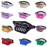 Custom silver fanny pack 2023 new gift bag waterproof metallic fanny pack girls party sling bags