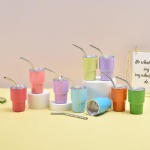 Mini Tumbler Sublimation 2Oz Tumbler Shot Glass 2Oz Mini Tumbler Shot Glasses with Straw Lid