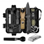 Survival Gear Kits 13 in 1 Outdoor Emergency SOS Survive Tool for Wilderness