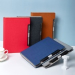 6 Rings Loose-leaf A5 budget Binder Spiral Leather Notebook PU Leather planner Notepad