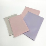 A5 size PP zipper folder Macaron colors plastic document bag with zipper for office