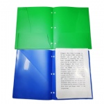 10 Pack Waterproof Plastic Business Folders Double Pocket Folder 3 Holes Pocket Folders For School Office Supplies