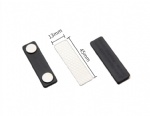 Name badge magnets with 2 magnets BLACK color