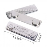Name badge magnets with 2 magnets stainless steel color