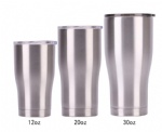 12OZ 20OZ 30OZ stainless steel curve tumblers