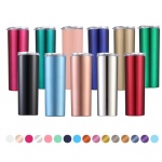 20oz Stainless Steel Skinny Tumbler Straight Cups double wall water bottle Insulated Flask thermos with straw