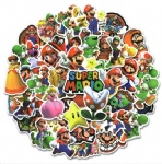 Mario graffiti sticker Mario Mary game sticker children's water cup mobile phone Skateboard Helmet sticker