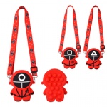 Squid Game Bag Rat Killer Decompression Bubble Toy Silicone Zero Wallet One Shoulder Crossbody Bag