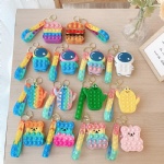 Antistress Silicone Sensory Mini Fidget Bags, Popet Fidget Popper Pops Little Coin Purses for Girls