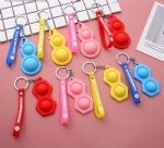 Push pop fidget bubble keychain