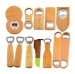 custom sublimation blank wooden novelty shape logo beer keychain bottle opener