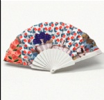 Chinese Custom Bamboo Printed Fabric Personalized Printed Art Logo handheld fan custom logo