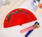 Spanish Hand Fans Wholesale Wooden Hand Fan Lady Dance Performance Folding Hand Fan