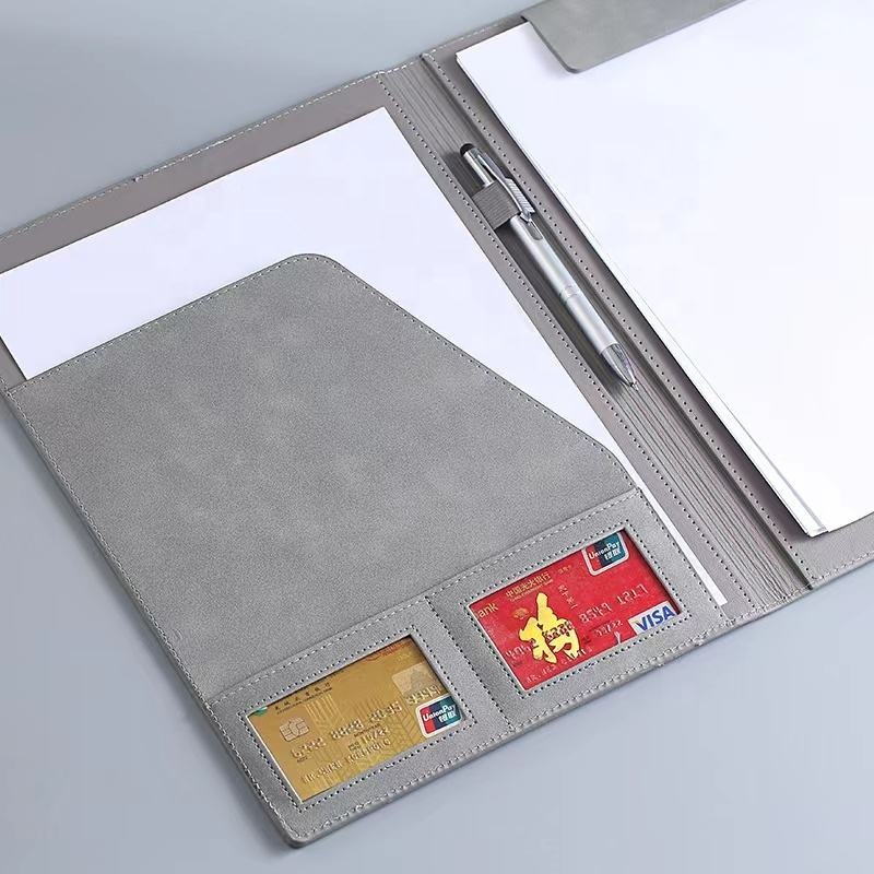 Custom Logo Printing Faux Leather Folder Portfolio Size A4 Writing Pad for Business School Office Conference Notepad Clip Boards Custom Logo Printing Faux Leather Folder Portfolio Size A4 Writing Pad for Business School Office Conference Notepad Clip Boards