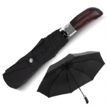 Handmade Real Wooden Handle Automatic Folding Umbrella