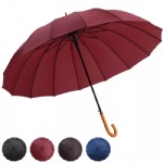 27 Inch 16 Ribs Wooden Handle Umbrella