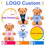 Customizable Medical-Themed Teddy Bear Plush Toy – Doctor in a White Coat, Perfect Gift for Nurses' Day